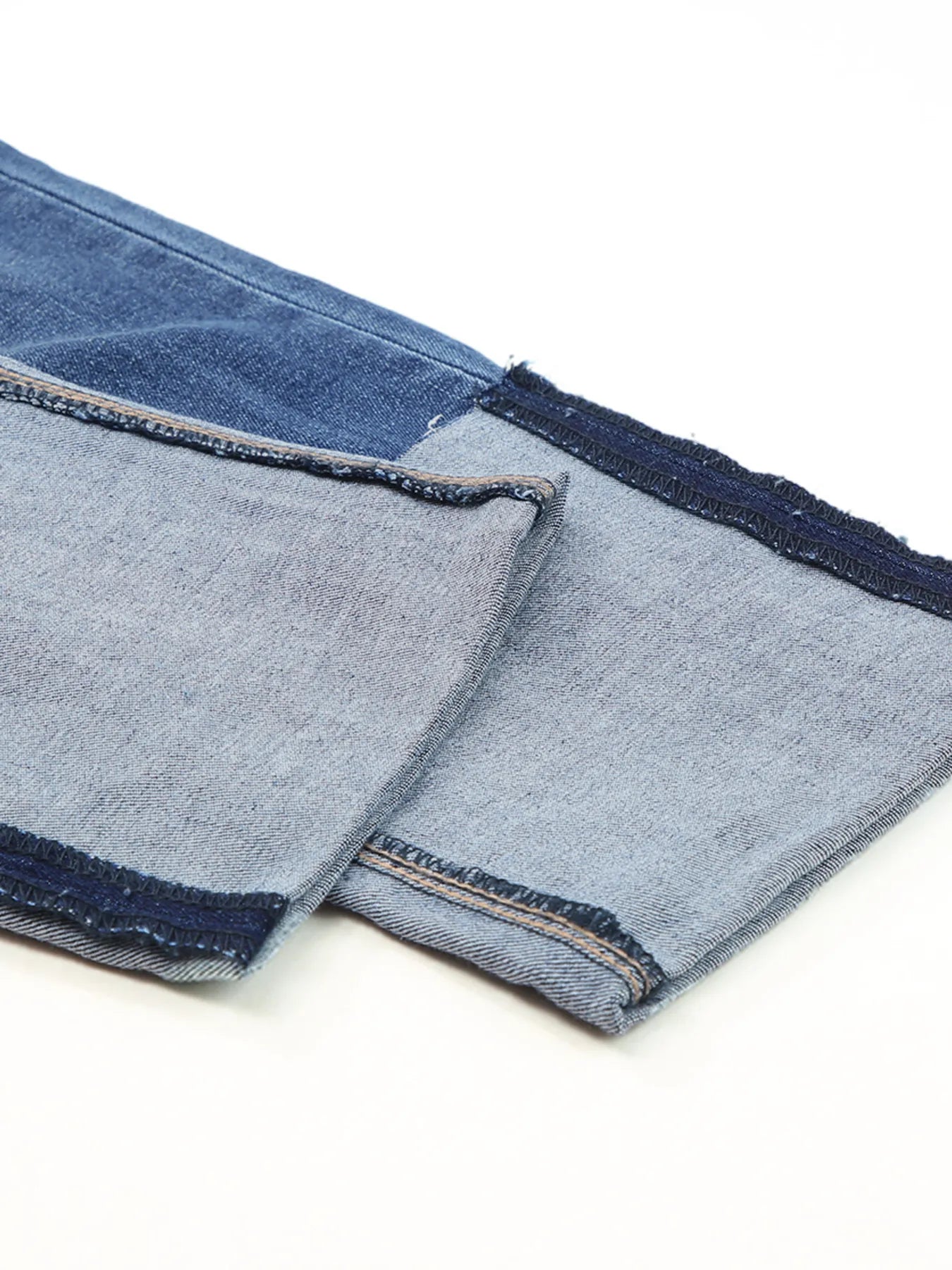 minbolu High Waist Jeans Distressed Straight Leg Blue Light Blue Black - Image 18