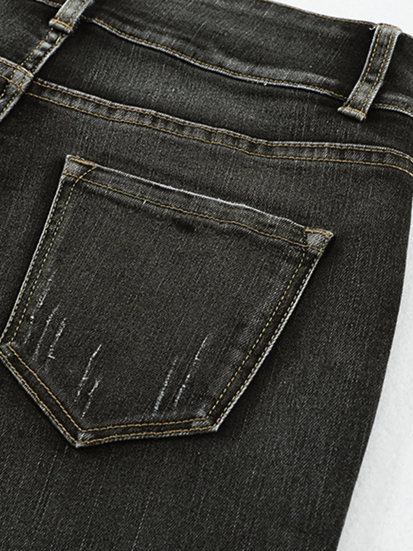 minbolu High Waist Jeans Distressed Straight Leg Blue Light Blue Black - Image 24