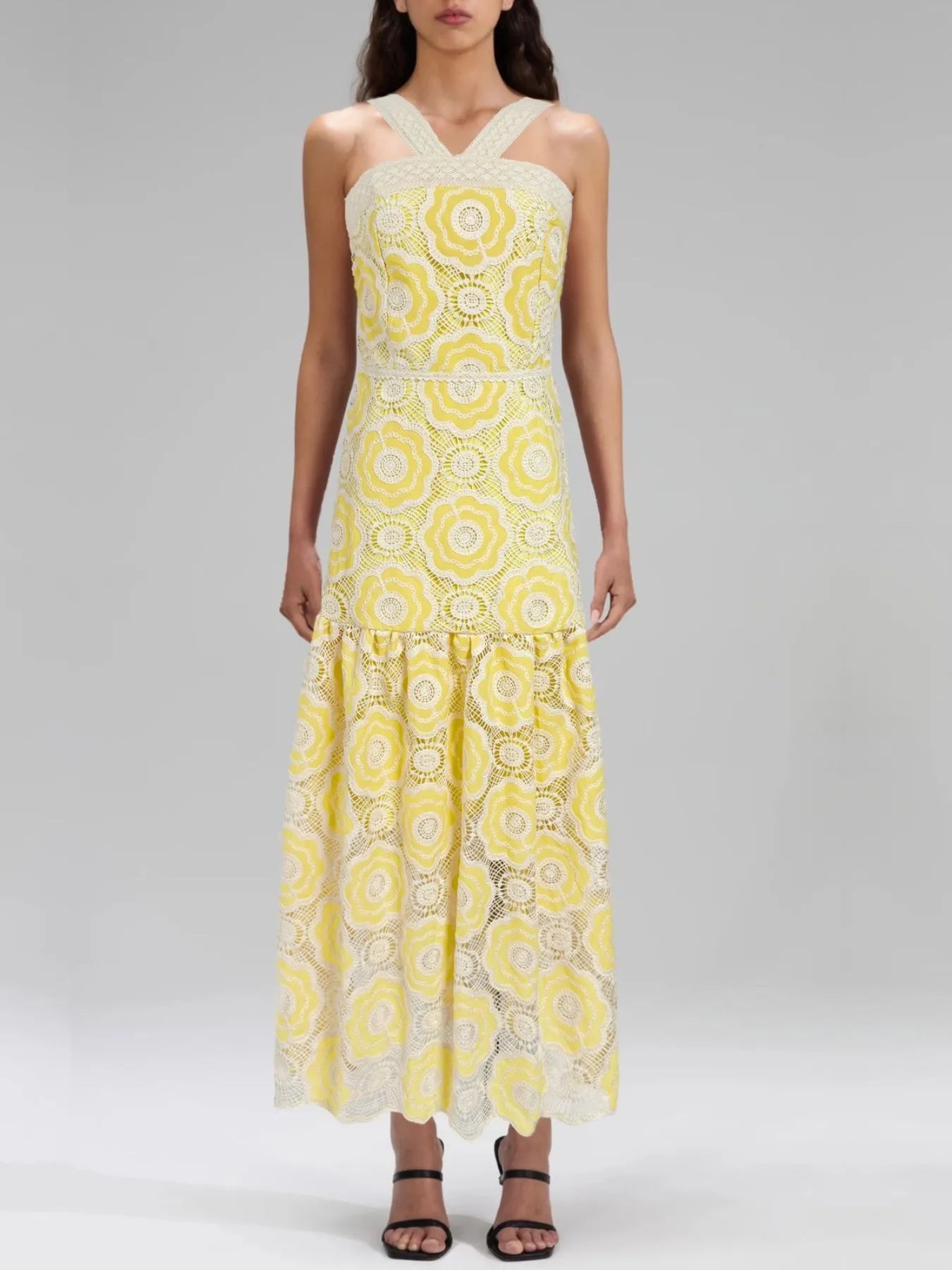 Lace Sleeveless Tiered Midi Dress - Image 29