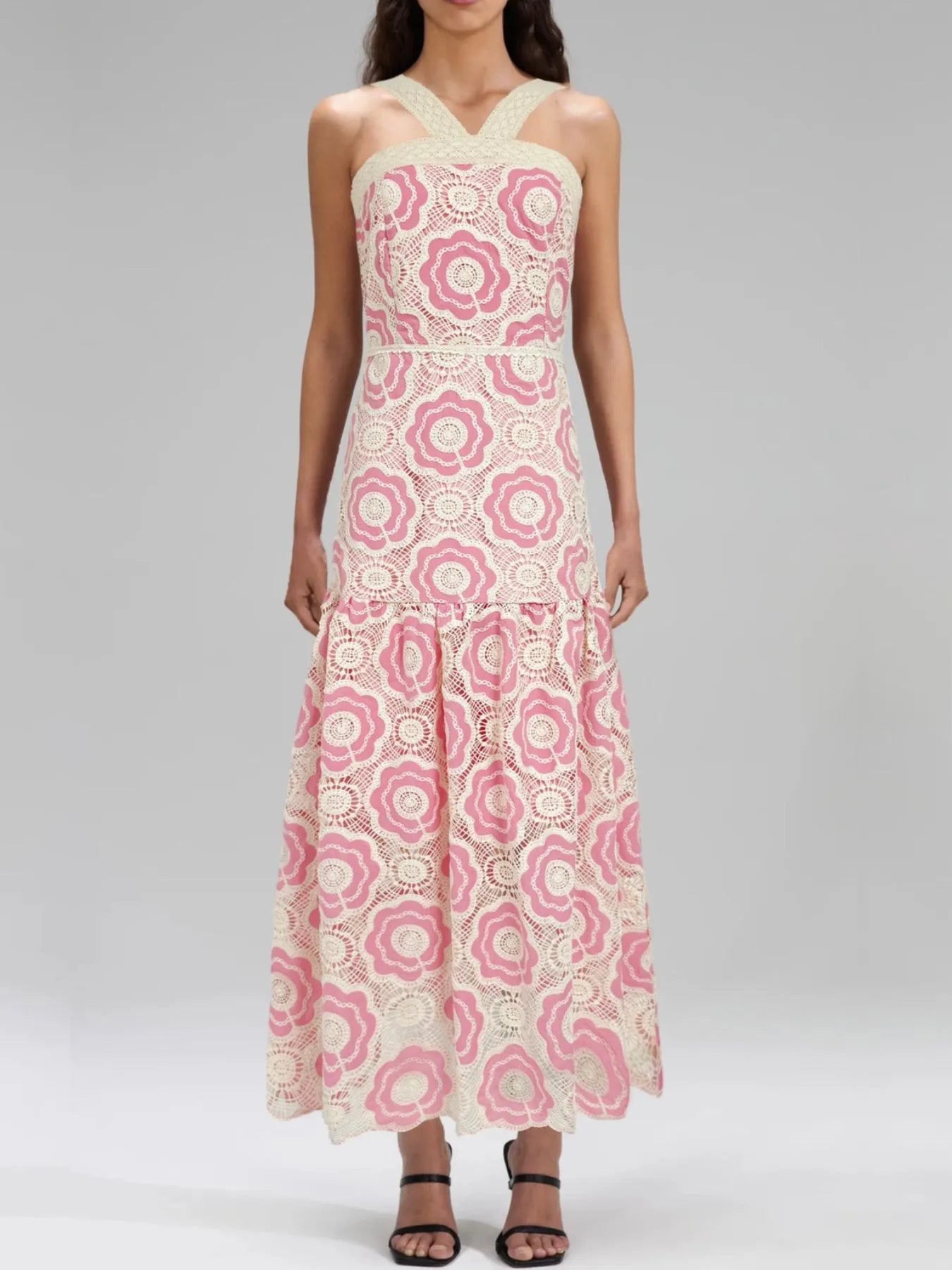 Lace Sleeveless Tiered Midi Dress - Image 11