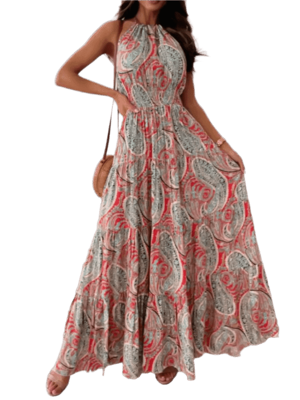 Boho Charm Halter Maxi Dress