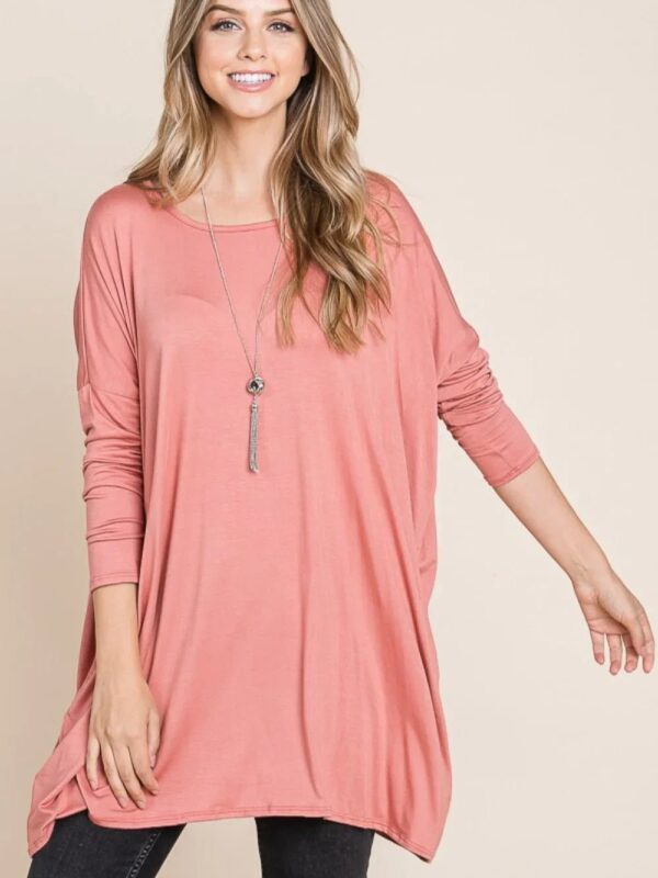 Brick Oversized Long Sleeve Top