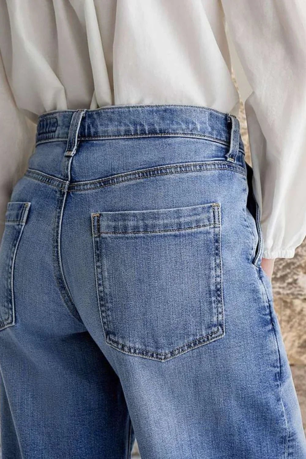 Embroidered Straight Leg Jeans - Stylish & Comfortable - Image 2