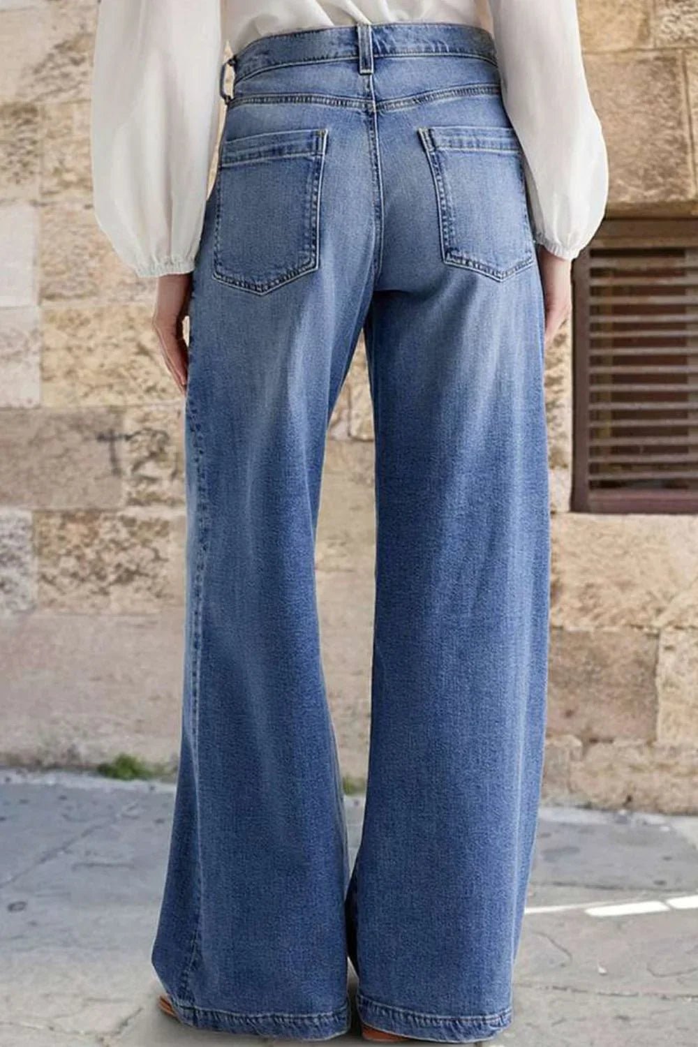Embroidered Straight Leg Jeans - Stylish & Comfortable - Image 3
