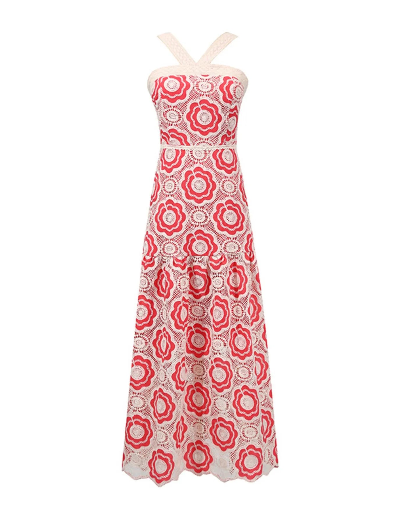 Lace Sleeveless Tiered Midi Dress - Image 24